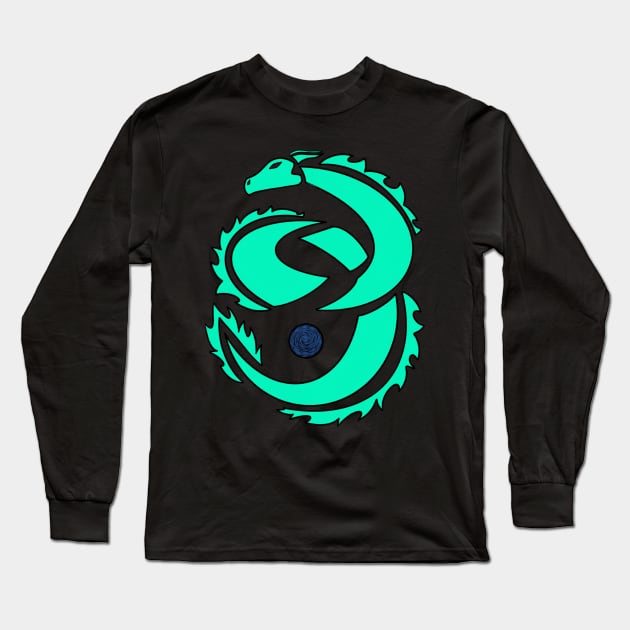 Dragon Tattoo Long Sleeve T-Shirt by Wolfgon Designs